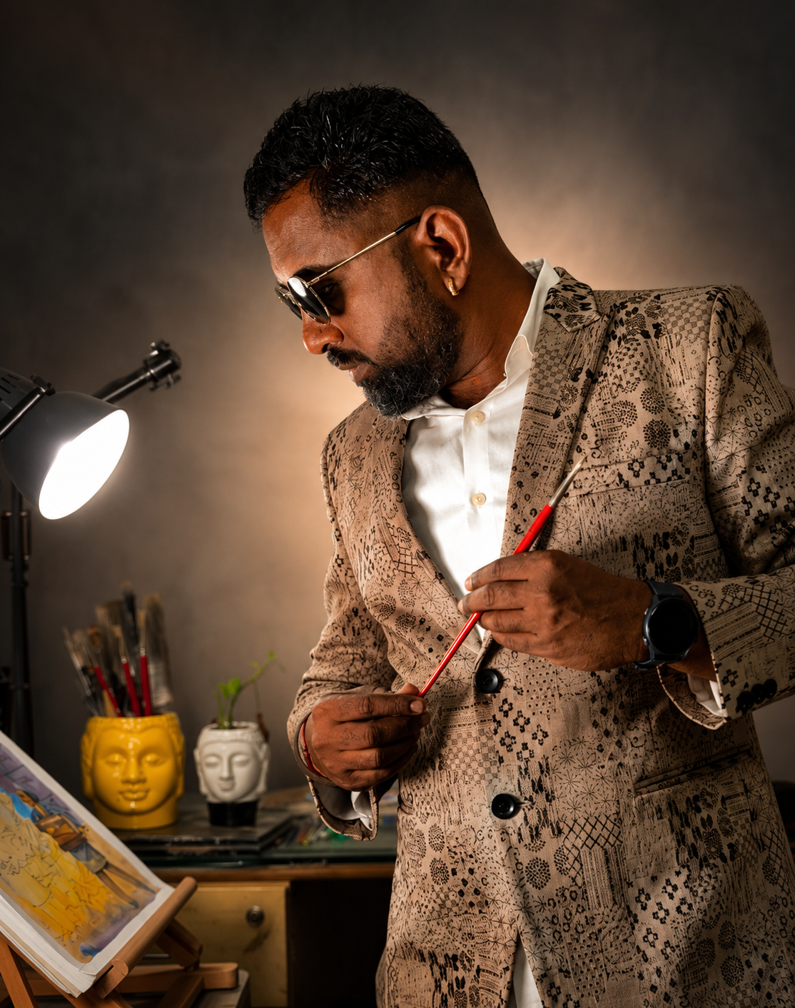 Artist Sunil R. Kapse, Founder and Owner of Rangresha School of Art & Design